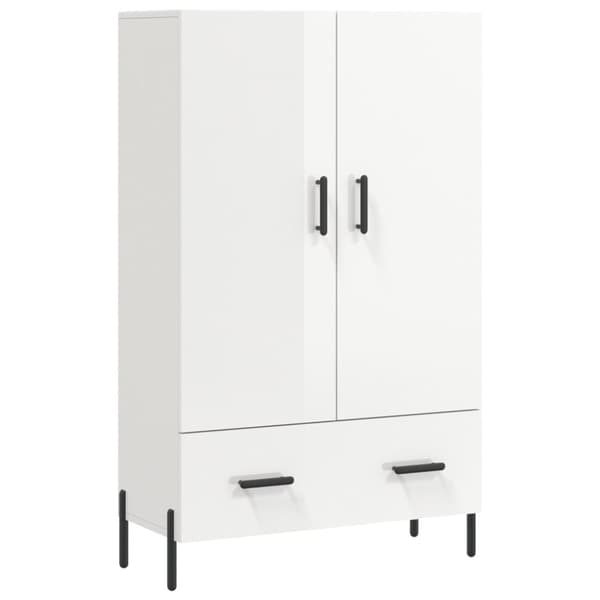 skab 69,5x31x115 cm konstrueret træ hvid højglans