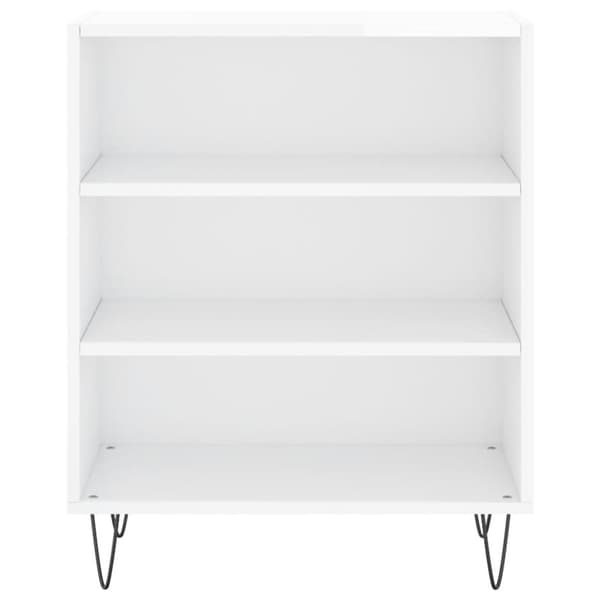 skænk 57x35x70 cm konstrueret træ hvid højglans