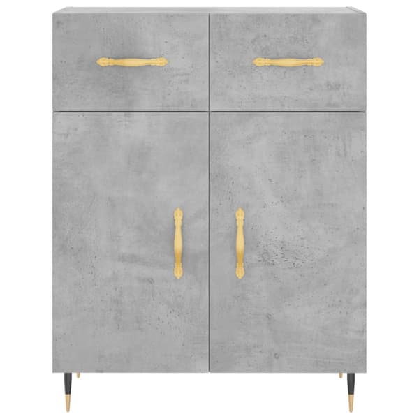 skænk 69,5x34x90 cm konstrueret træ betongrå