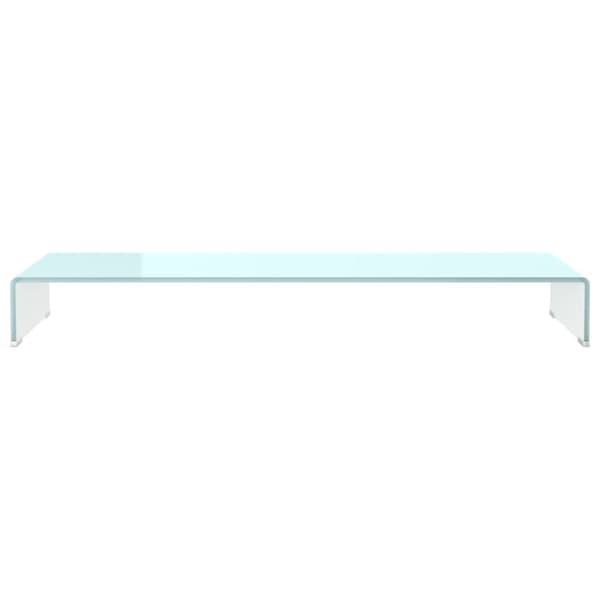 tv-stativ/skærmforhøjer 110x30x13 cm glas grøn