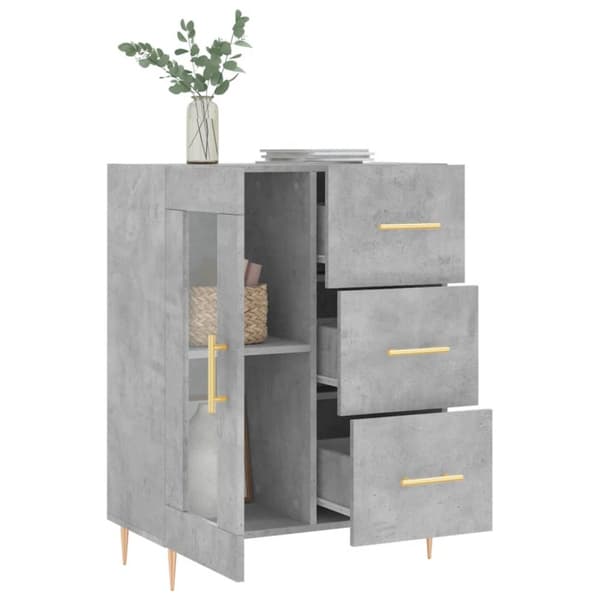 Senkki betoninharmaa 69,5x34x90 cm tekninen puu