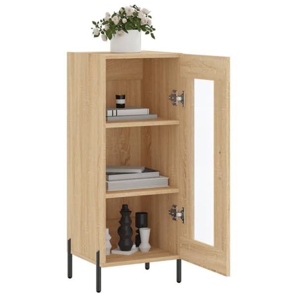 skænk 34,5x34x90 cm konstrueret træ sonoma-eg