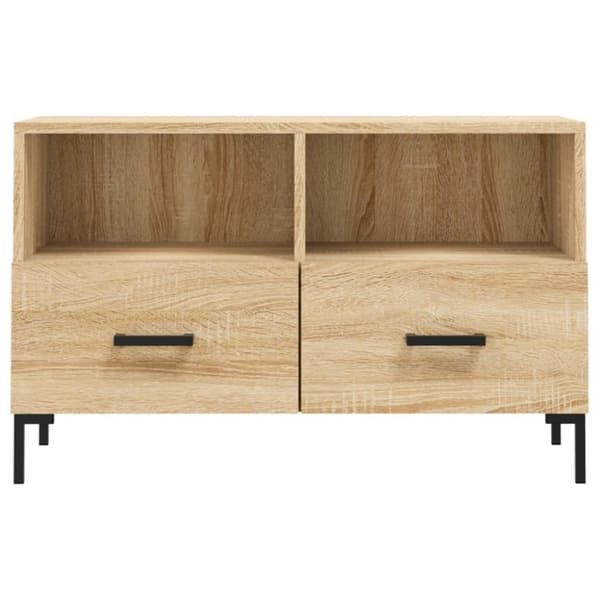 Tv-bänk sonoma ek 80x36x50 cm konstruerat trä