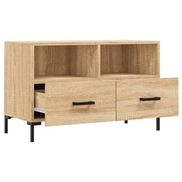 Tv-bänk sonoma ek 80x36x50 cm konstruerat trä
