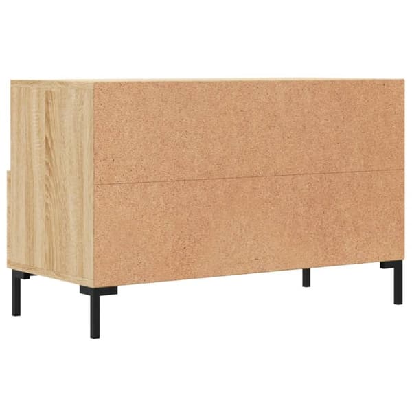 Tv-bänk sonoma ek 80x36x50 cm konstruerat trä