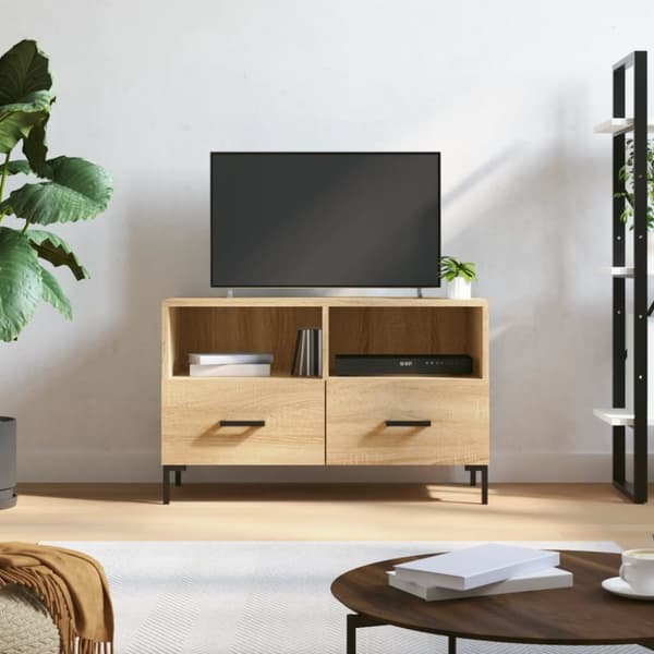 Tv-bänk sonoma ek 80x36x50 cm konstruerat trä