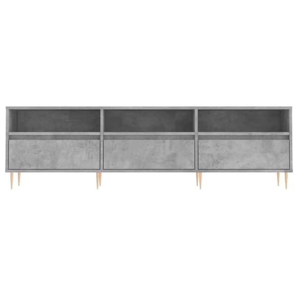 TV-taso betoninharmaa 150x30x44,5 cm tekninen puu