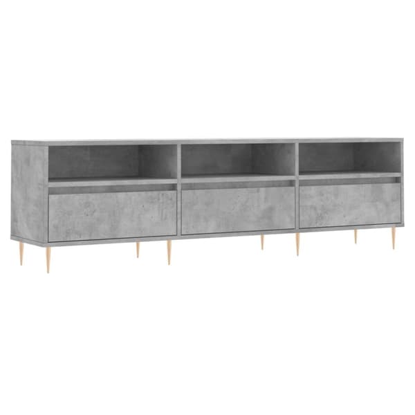 TV-taso betoninharmaa 150x30x44,5 cm tekninen puu