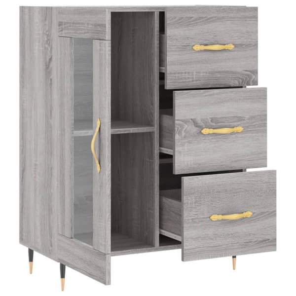 Senkki harmaa Sonoma 69,5x34x90 cm tekninen puu