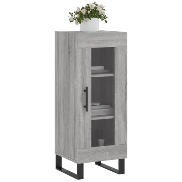 skænk 34,5x34x90 cm konstrueret træ grå sonoma-eg