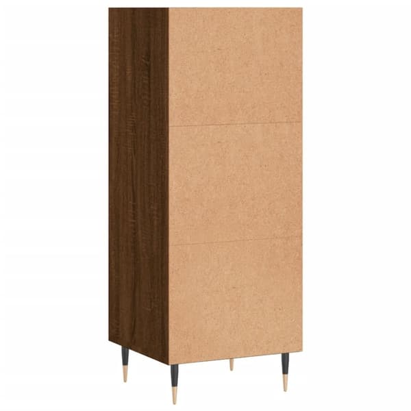 skænk 34,5x32,5x90 cm konstrueret træ brun egetræsfarve