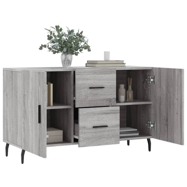 skænk 100x36x60 cm konstrueret træ grå sonoma-eg