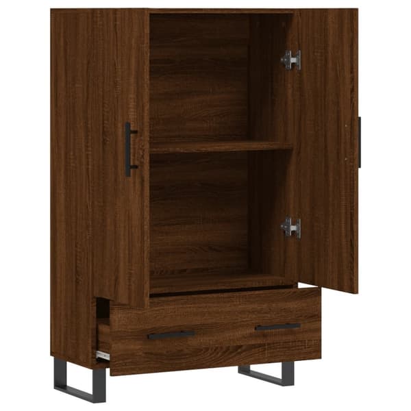 Kaappi ruskea tammi 69,5x31x115 cm tekninen puu