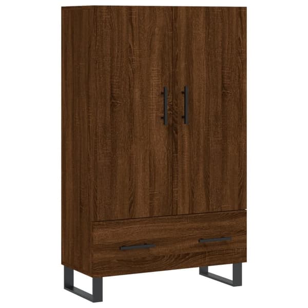 Kaappi ruskea tammi 69,5x31x115 cm tekninen puu