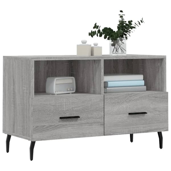 Tv-bänk grå sonoma 80x36x50 cm konstruerat trä