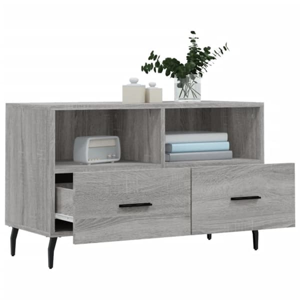 Tv-bänk grå sonoma 80x36x50 cm konstruerat trä
