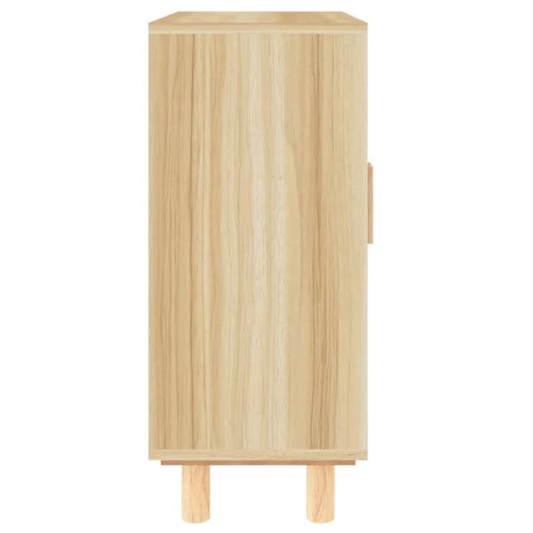 skænk 60x30x70 cm massivt fyrretræ og naturlig rattan brun