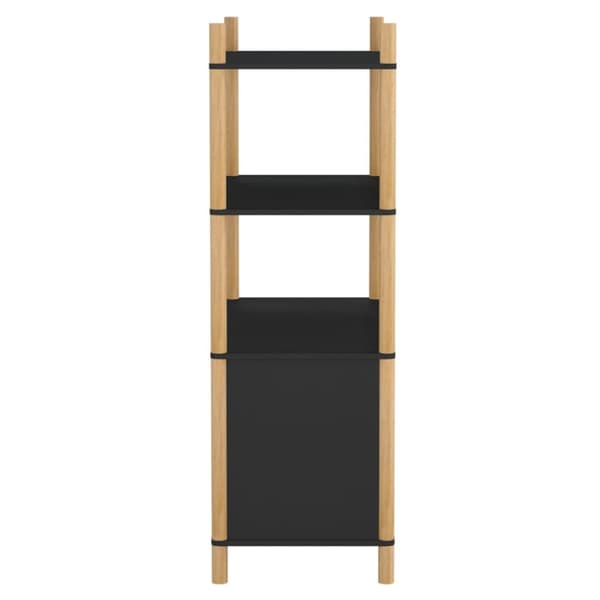 Högskåp svart 80x40x121 cm konstruerat trä