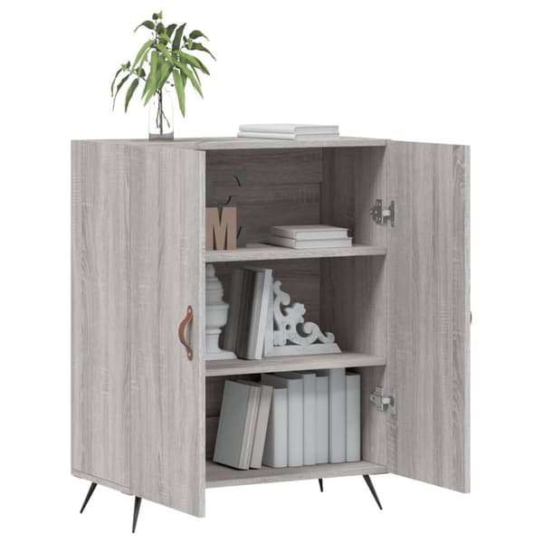 skænk 69,5x34x90 cm konstrueret træ grå sonoma-eg