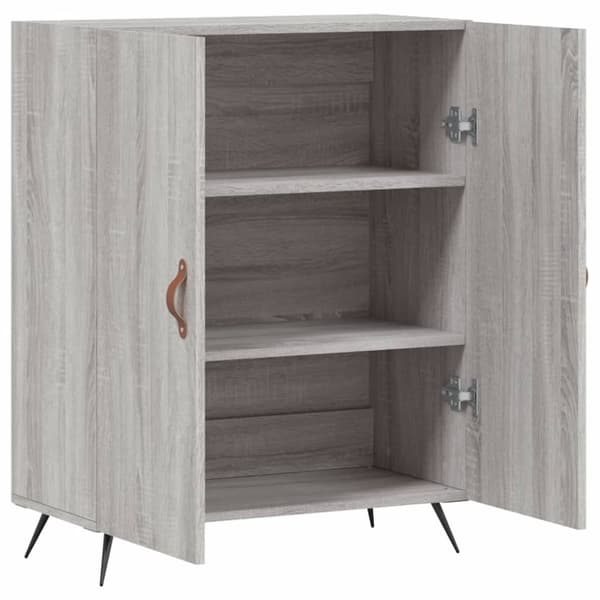 skænk 69,5x34x90 cm konstrueret træ grå sonoma-eg