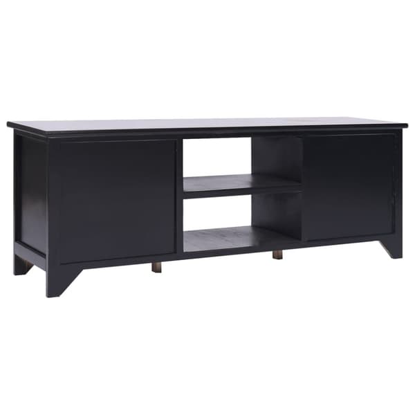TV-bänk svart 108x30x40 cm massivt kejsarträ