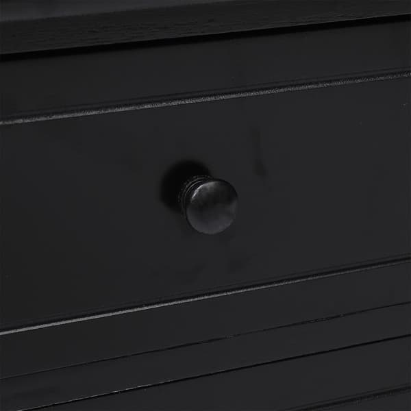TV-bänk svart 108x30x40 cm massivt kejsarträ
