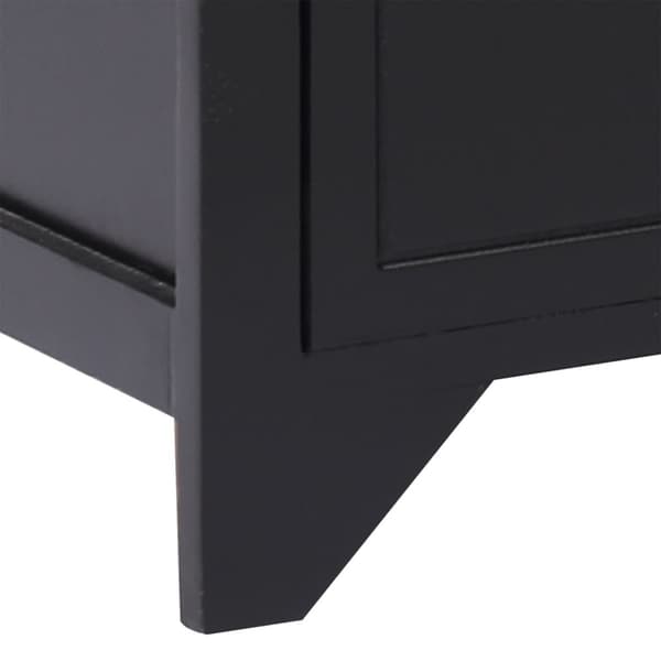 TV-bänk svart 108x30x40 cm massivt kejsarträ