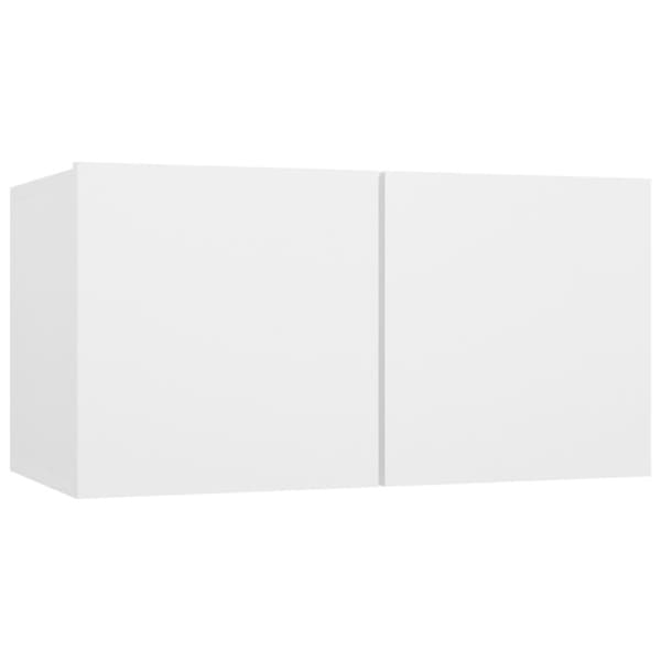 Hängande TV-skåp 2 st vit 60x30x30 cm