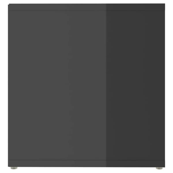 TV-bänk grå högglans 72x35x36,5 cm konstruerat trä