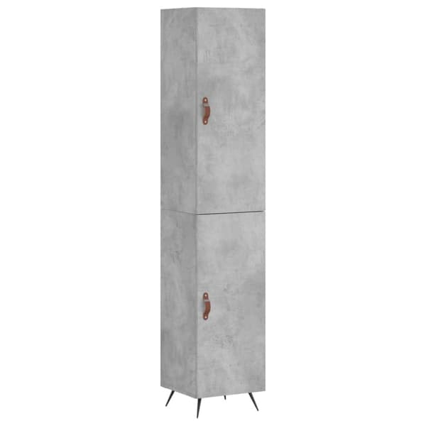skab 34,5x34x180 cm konstrueret træ betongrå