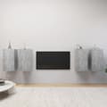 Pikkukuva 1 / 5: TV-tasot 4 kpl betoninharmaa 30,5x30x60 cm lastulevy