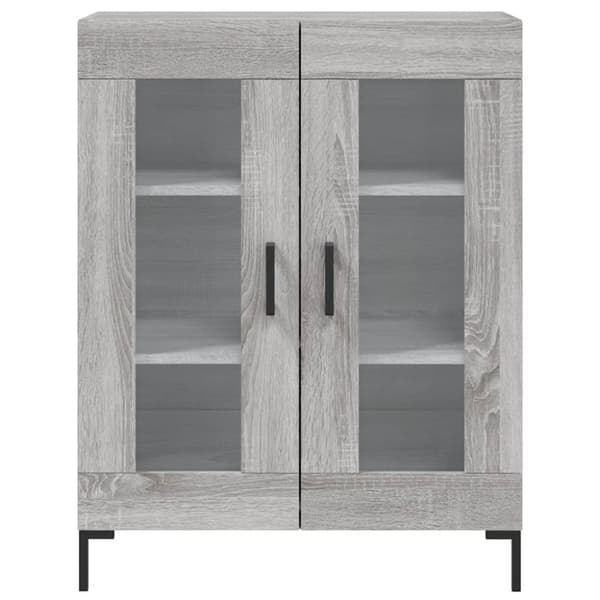højskab 69,5x34x180 cm konstrueret træ grå sonoma-eg