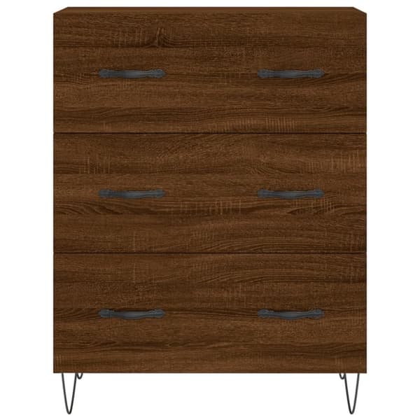 Kaappi ruskea tammi 69,5x34x180 cm tekninen puu