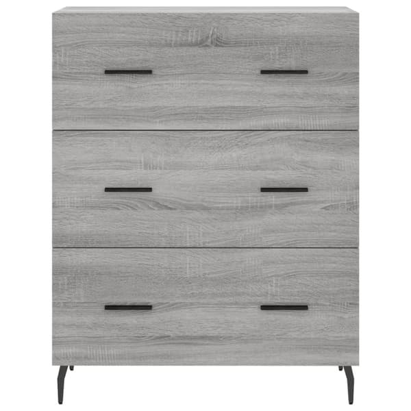 højskab 69,5x34x180 cm konstrueret træ grå sonoma-eg