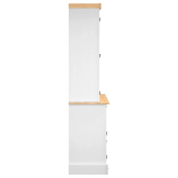 skænk Corona 112x43x196 cm massivt mexicansk fyrretræ hvid