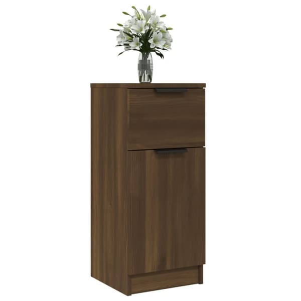 skænk 30x30x70 cm konstrueret træ brun egetræsfarve