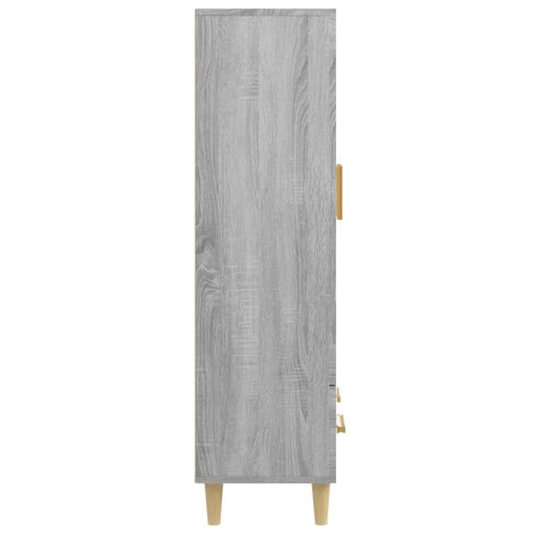 skab 70x31x115 cm konstrueret træ grå sonoma-eg