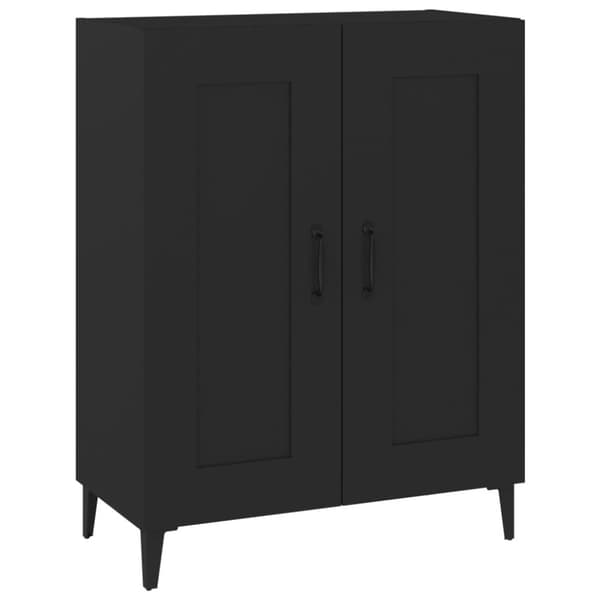 skænk 69,5x34x90 cm konstrueret træ sort
