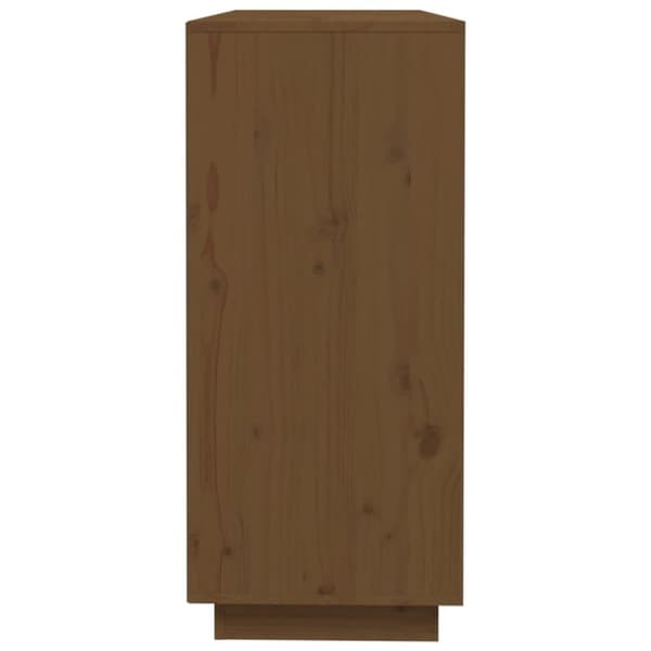 skænk 110,5x35x80 cm massivt fyrretræ gyldenbrun