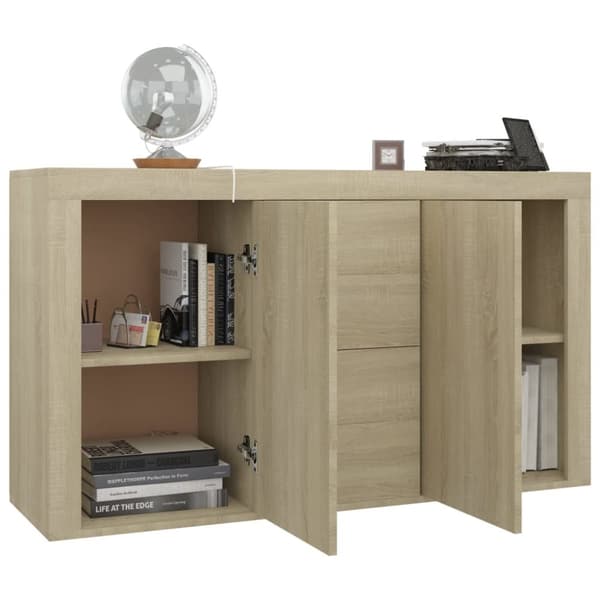 skænk 120x36x69 cm konstrueret træ sonoma-eg