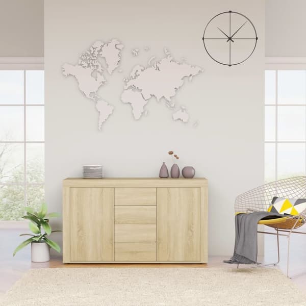 skænk 120x36x69 cm konstrueret træ sonoma-eg