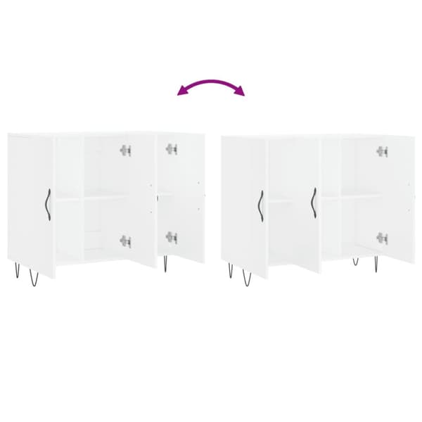 skab 90x34x80 cm konstrueret træ hvid