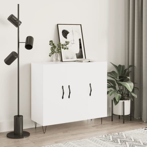 skab 90x34x80 cm konstrueret træ hvid