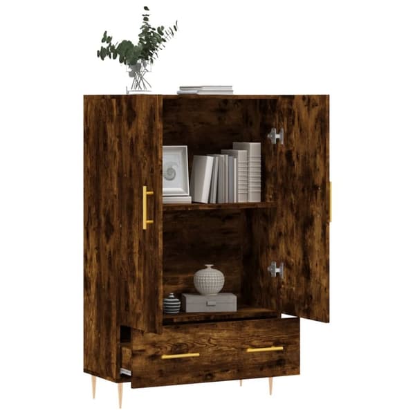 skab 69,5x31x115 cm konstrueret træ røget sonoma-eg