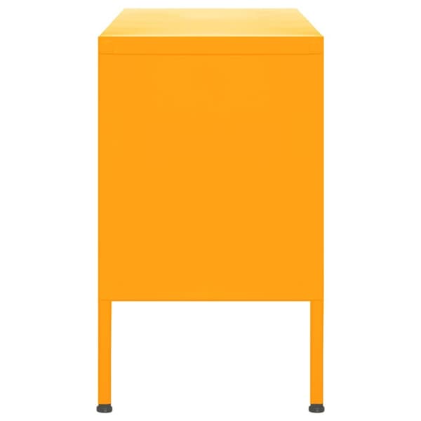 tv-skab 105x35x50 cm stål  Sennepsgul