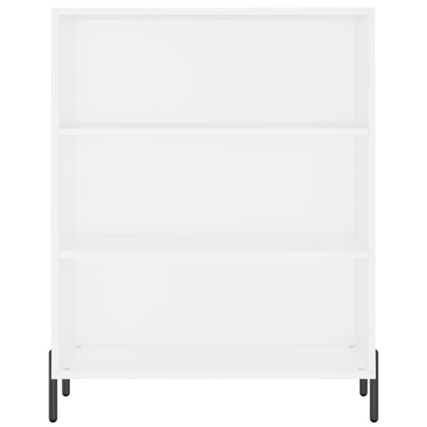 reol 69,5x32,5x180 cm konstrueret træ hvid