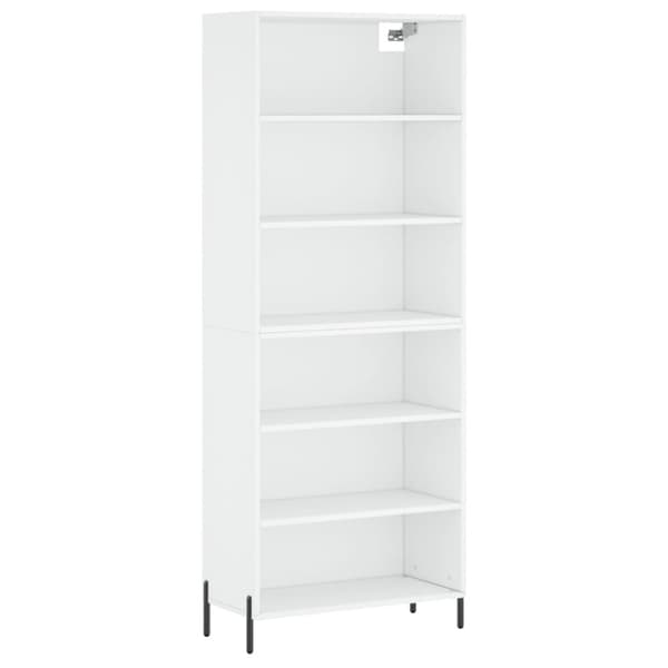 reol 69,5x32,5x180 cm konstrueret træ hvid