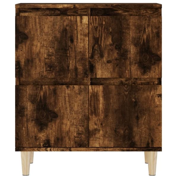 skænke 2 stk. 60x35x70 cm konstrueret træ røget egetræsfarve