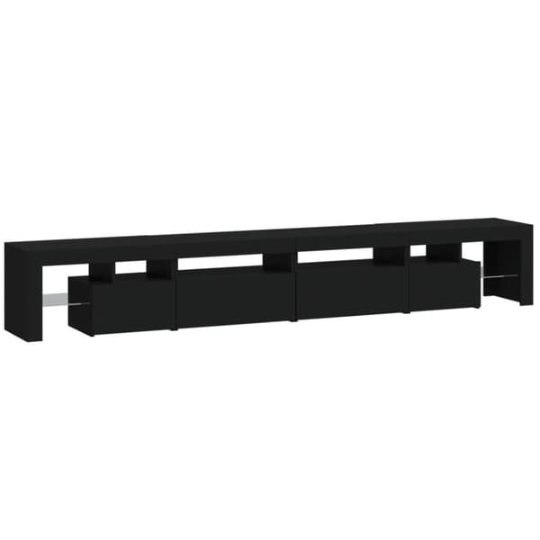 TV-taso LED-valoilla musta 260x36,5x40 cm