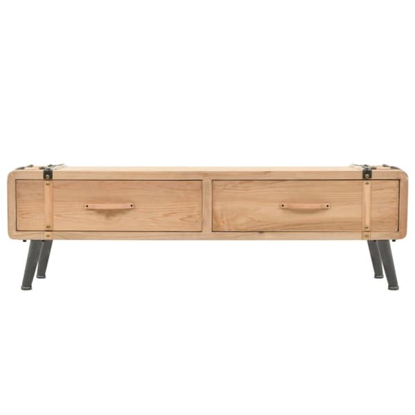 TV-bänk 110x33x35 cm massivt granträ
